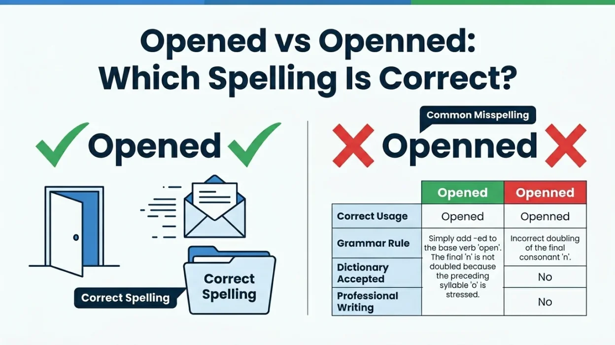Opened vs Openned