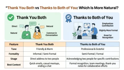 Thank You Both vs Thanks to Both of You