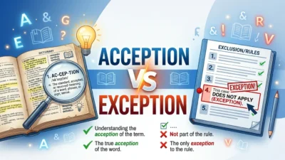 Acception vs Exception