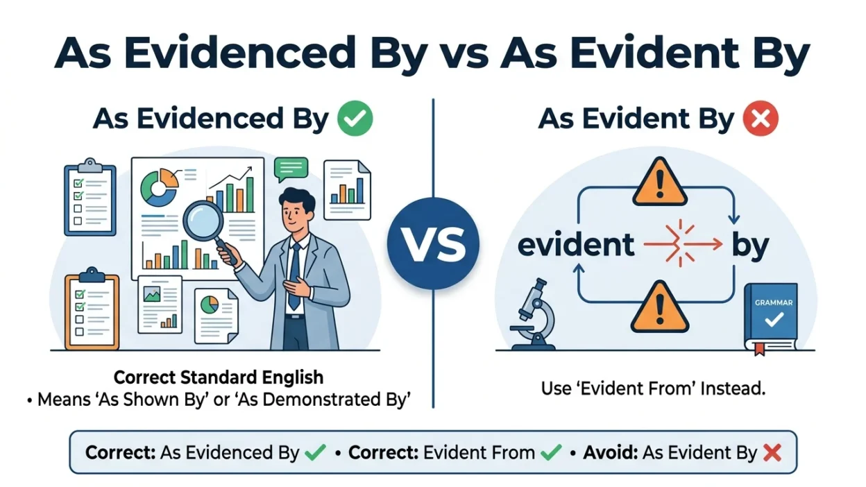 As Evidenced By vs As Evident By
