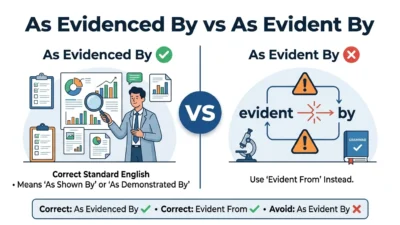As Evidenced By vs As Evident By