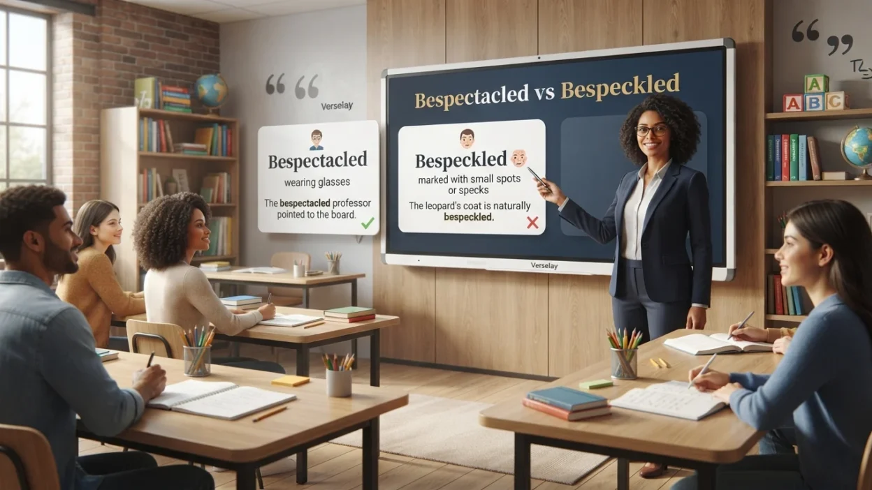Bespectacled vs Bespeckled