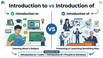 Introduction to vs Introduction of
