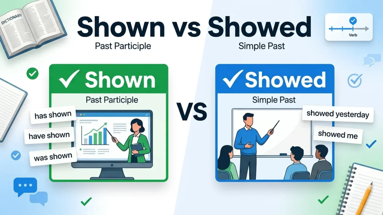 Shown vs Showed