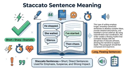 Staccato Sentence Meaning