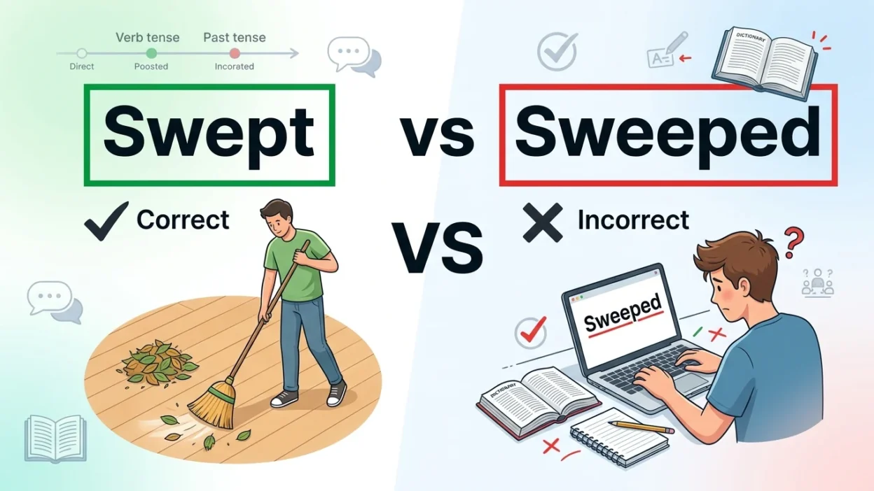 Swept vs Sweeped