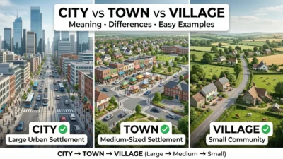 City vs Town vs Village