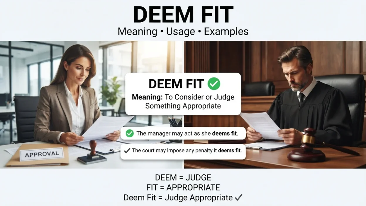 Deem Fit Meaning