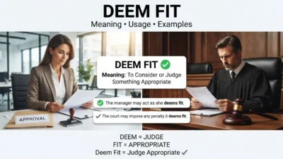 Deem Fit Meaning