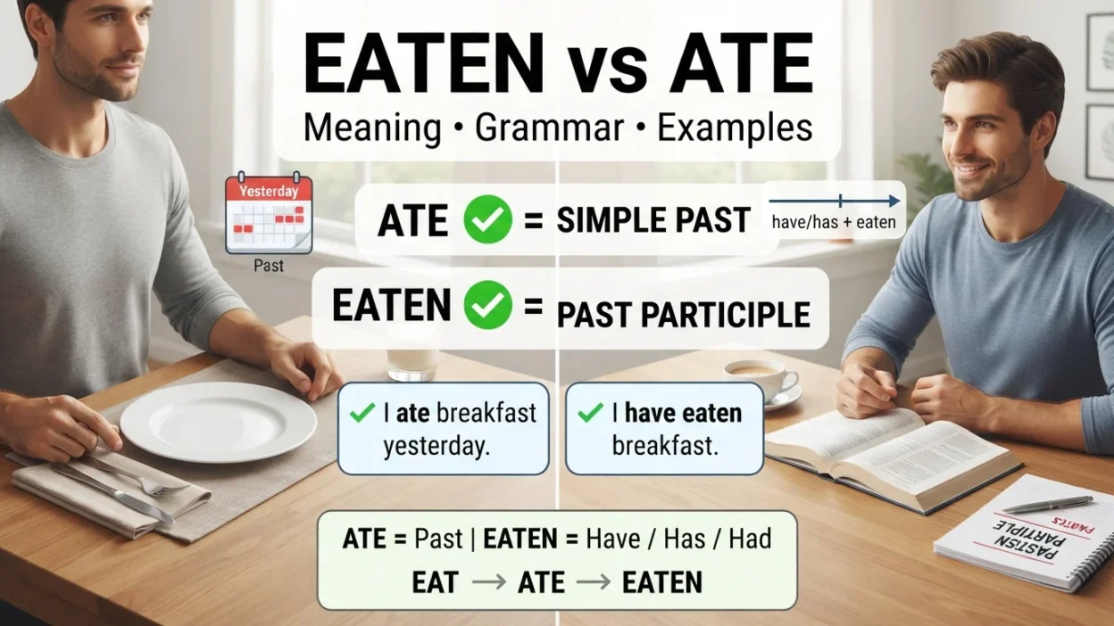 Eaten vs Ate