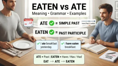 Eaten vs Ate