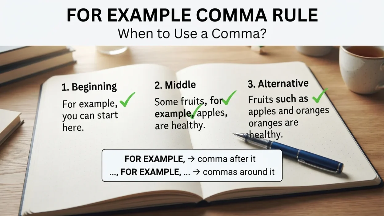 For Example Comma Rule