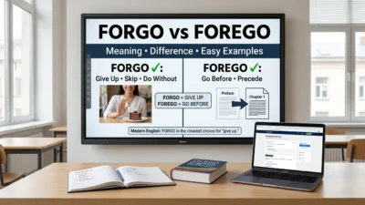 Forgo vs Forego