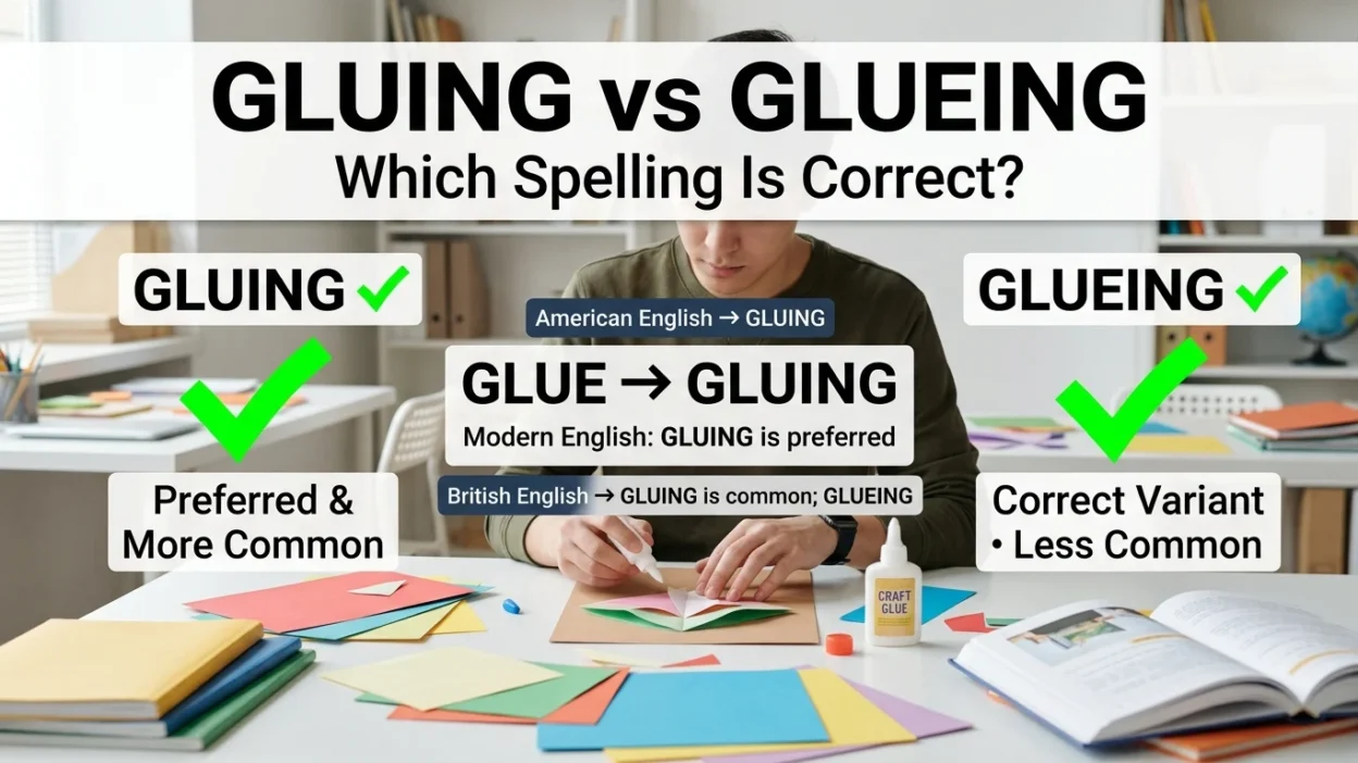 Gluing vs Glueing