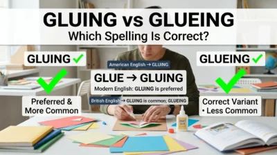 Gluing vs Glueing
