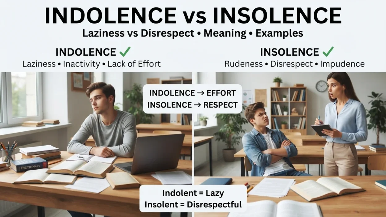 Indolence vs Insolence