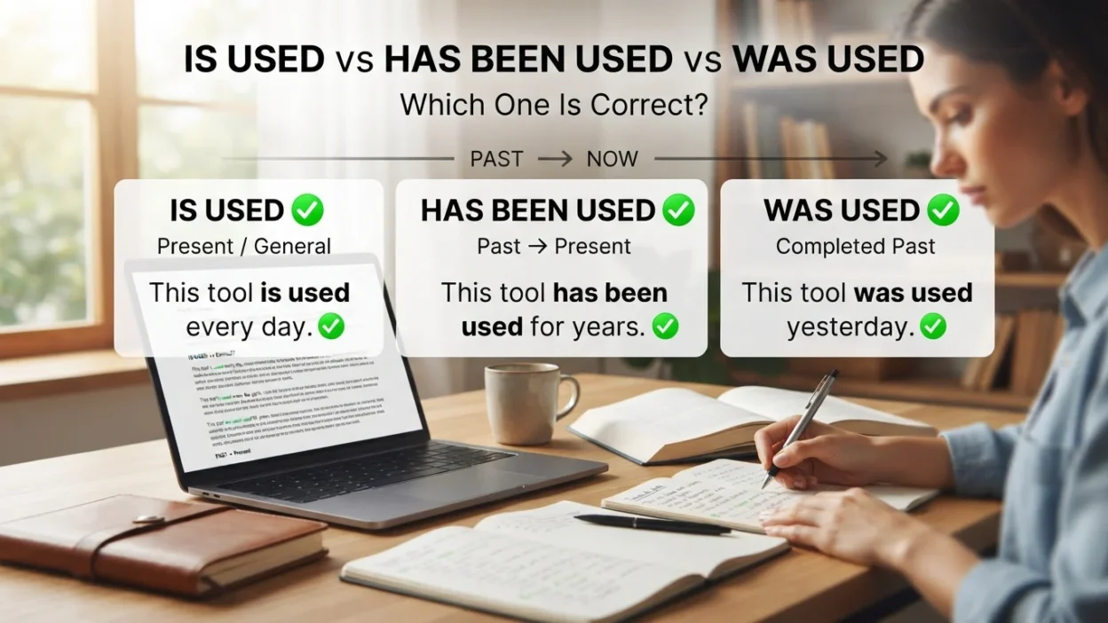 Is Used vs Has Been Used vs Was Used
