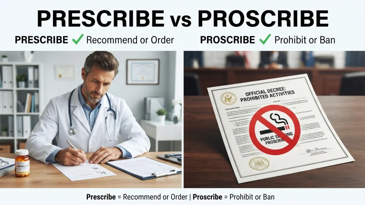 Prescribe vs Proscribe