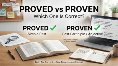 Proved vs Proven