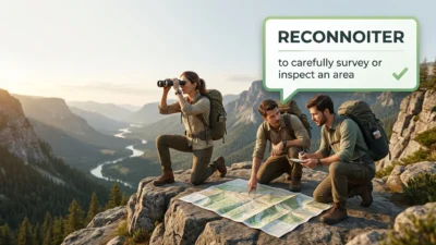 Reconnoiter Meaning