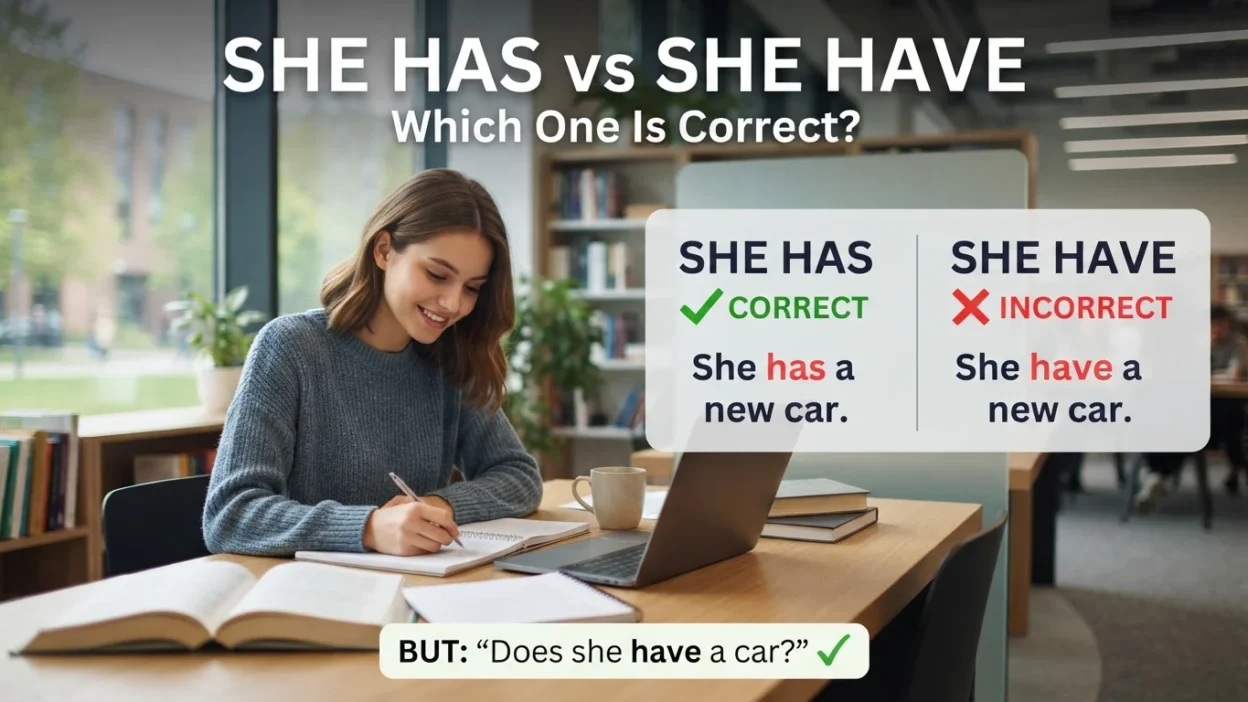She Has vs She Have
