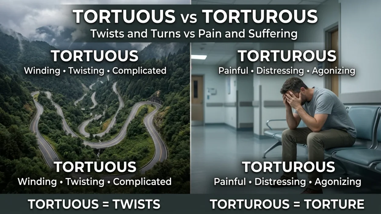 Tortuous vs Torturous
