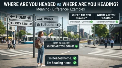 Where Are You Headed vs Where Are You Heading
