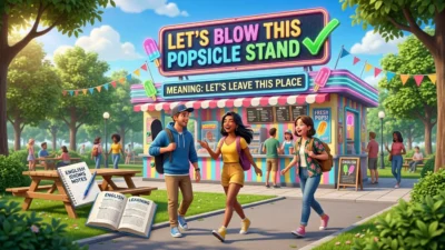 Let’s Blow This Popsicle Stand Meaning
