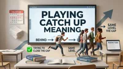 Playing Catch Up Meaning