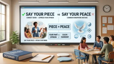 Say Your Peace vs Say Your Piece: