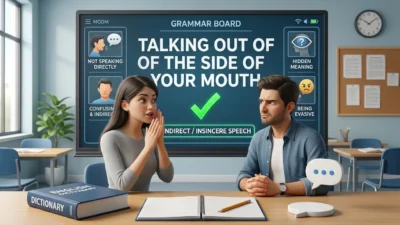 Talking Out of the Side of Your Mouth Meaning